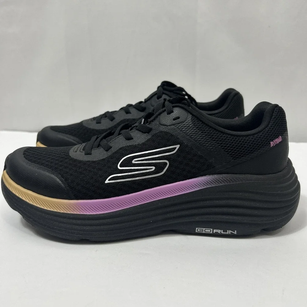 Skechers Max Cushioning Endeavour Sneakers Black Pink Women's Size 9